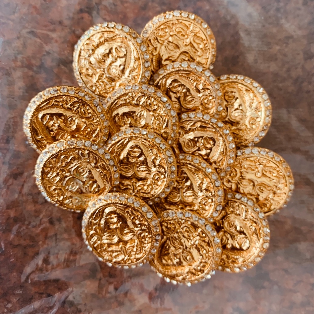 14 Design Buttons with Medusa Image & Rhinestones
